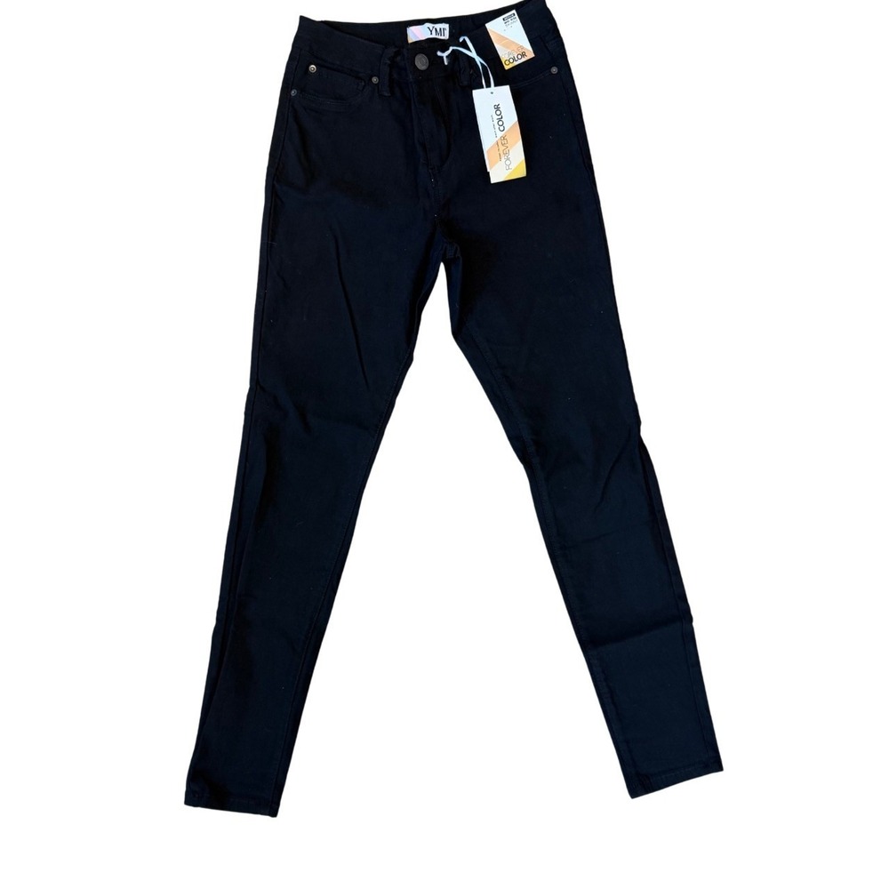 YMI Forever Color Women's Sz Medium Leggings Pants Mid Rise Black Skinny